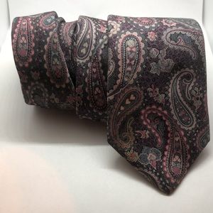Serica for Marshall Field's Paisley Silk Slim Necktie Italy